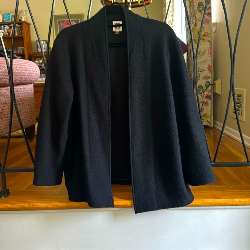 Ladies Anne Klein Black Wool Dress Jacket